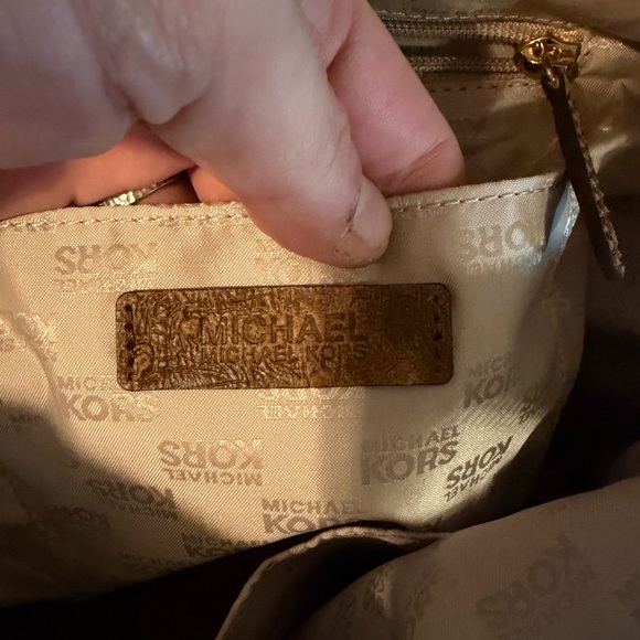 Michael Kors Distressed Ostrich Embossed Leather Satchel - Picture 12 of 13